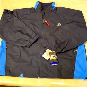 Starter Blue Reflective Windbreaker Track Jacket! size XL New w/tags (Rare!!!!)